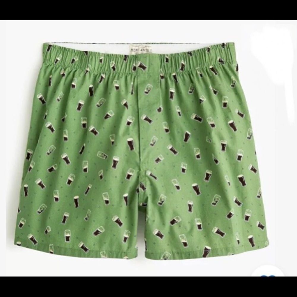 J. Crew Green Beer and Luck St Patrick’s Day Boxers